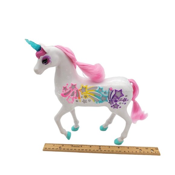 Light Up Barbie Dreamtopia Unicorn Horse Doll Sounds Sound Effects Rainbow Stars - Picture 8 of 8